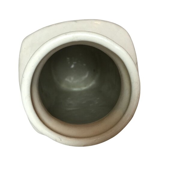 Mid-Century Modern White Ceramic Vase With Swirl Pattern Made In Germany 10.5" T - Picture 2 of 7